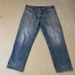 VINTAGE Chaps Ralph Lauren 38x30 Blue Jeans Faded Broken In Worn Grunge 90s